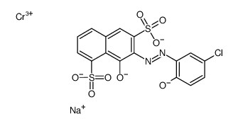 sodium [7-[(5-chloro-2-hydroxyphenyl)azo]-8-hydroxynaphthalene-1,6-disulphonato(4-)]chromate(1-) Structure