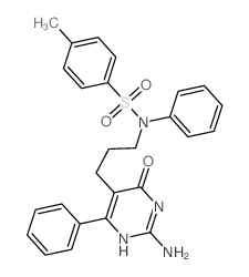 N-[3-(2-amino-4-oxo-6-phenyl-1H-pyrimidin-5-yl)propyl]-4-methyl-N-phenyl-benzenesulfonamide picture