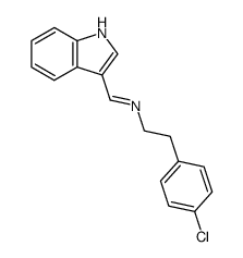 3-(N-(p-chlorophenylethyl)iminomethyl)indole结构式