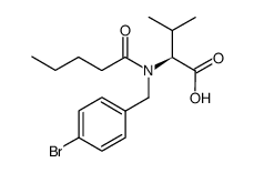 (S)-2-[(4-bromo-benzyl)-pentanoyl-amino]-3-methyl-butyric acid structure