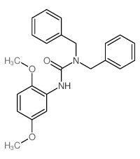 1,1-dibenzyl-3-(2,5-dimethoxyphenyl)urea结构式