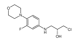 N-[3-chloro-2-(R)-hydroxypropyl]-3-fluoro-4-(morpholin-4-yl)aniline结构式