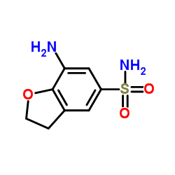 7-Amino-2,3-dihydro-1-benzofuran-5-sulfonamide结构式