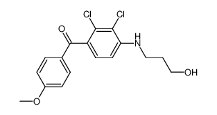 3-<<4-(4-methoxybenzoyl)-2,3-dichlorophenyl>amino>propanol结构式