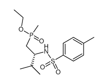 Methyl-[(R)-3-methyl-2-(toluene-4-sulfonylamino)-butyl]-phosphinic acid ethyl ester Structure