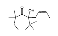 2-((Z)-But-2-enyl)-2-hydroxy-3,3,7,7-tetramethyl-cycloheptanone Structure