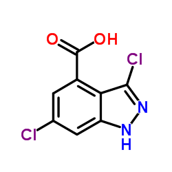3,6-Dichloro-1H-indazole-4-carboxylic acid结构式