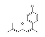 2-(4-chlorophenyl)-6-methylhepta-2,5-dien-4-one结构式