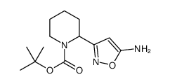 2-(5-氨基-3-异噁唑)-哌啶-1-羧酸叔丁酯结构式