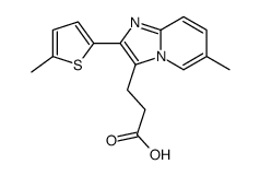 3-[6-methyl-2-(5-methylthiophen-2-yl)imidazo[1,2-a]pyridin-3-yl]propanoic acid结构式
