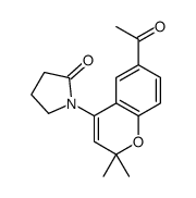 1-(6-acetyl-2,2-dimethylchromen-4-yl)pyrrolidin-2-one结构式