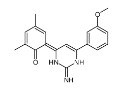 6-[2-amino-4-(3-methoxyphenyl)-1H-pyrimidin-6-ylidene]-2,4-dimethylcyclohexa-2,4-dien-1-one Structure