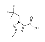 3-Methyl-1-(2,2,2-trifluoroethyl)-1H-pyrazole-5-carboxylic acid结构式