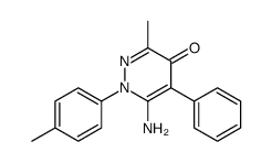 6-amino-3-methyl-1-(4-methylphenyl)-5-phenylpyridazin-4-one结构式