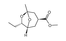 (1RS,3SR,5SR,7SR)-7-Ethyl-5-methyl-6,8-dioxabicyclo<3.2.1>octan-3-carbonsaeure-methylester结构式