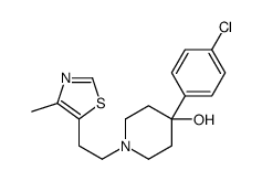 4-(4-chlorophenyl)-1-[2-(4-methyl-1,3-thiazol-5-yl)ethyl]piperidin-4-ol结构式