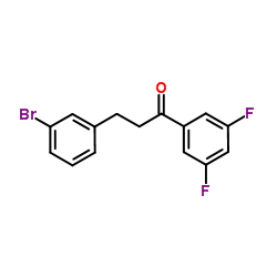 3-(3-Bromophenyl)-1-(3,5-difluorophenyl)-1-propanone Structure