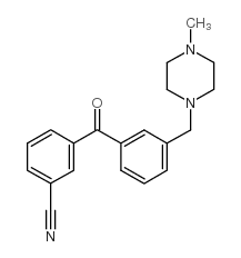 3-CYANO-3'-(4-METHYLPIPERAZINOMETHYL) BENZOPHENONE结构式