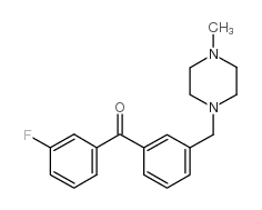 3-FLUORO-3'-(4-METHYLPIPERAZINOMETHYL) BENZOPHENONE structure