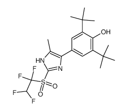 2,6-Di-tert-butyl-4-[5-methyl-2-(1,1,2,2-tetrafluoro-ethanesulfonyl)-1H-imidazol-4-yl]-phenol Structure