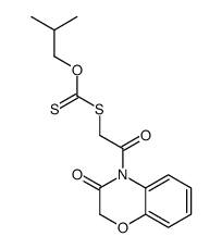 O-(2-methylpropyl) [2-oxo-2-(3-oxo-1,4-benzoxazin-4-yl)ethyl]sulfanylmethanethioate结构式