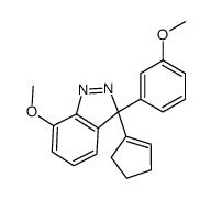 3-(cyclopenten-1-yl)-7-methoxy-3-(3-methoxyphenyl)indazole结构式