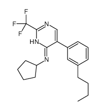 5-(3-butylphenyl)-N-cyclopentyl-2-(trifluoromethyl)pyrimidin-4-amine Structure