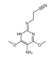 3-[(5-amino-4,6-dimethoxypyrimidin-2-yl)amino]propanenitrile结构式