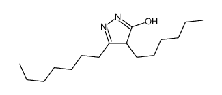 3-heptyl-4-hexyl-1,4-dihydropyrazol-5-one结构式