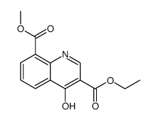 4-hydroxy-quinoline-3,8-dicarboxylic acid-3-ethyl ester-8-methyl ester Structure