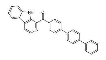 [4-(4-phenylphenyl)phenyl]-(9H-pyrido[3,4-b]indol-1-yl)methanone Structure