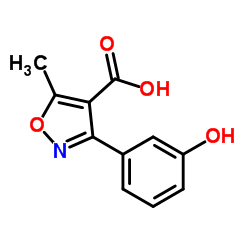 3-(3-hydroxy-phenyl)-5-methyl-isoxazole-4-carboxylic acid Structure