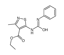 3-Methyl-5-(3-phenylureido)-4-isothiazolecarboxylic acid ethyl ester结构式