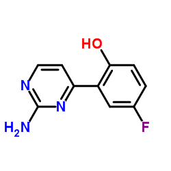 2-(2-Amino-4-pyrimidinyl)-4-fluorophenol结构式