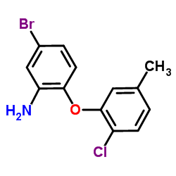 5-Bromo-2-(2-chloro-5-methylphenoxy)aniline结构式