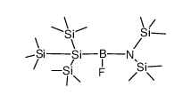 {bis(trimethylsilyl)amino}fluoro{tris(trimethylsilyl)silyl}borane结构式