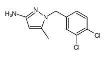 1H-Pyrazol-3-amine, 1-[(3,4-dichlorophenyl)methyl]-5-methyl Structure
