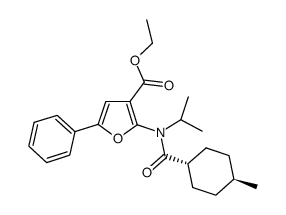 ethyl 2-[[(trans-4-methylcyclohexyl)carbonyl](1-methylethyl)amino]-5-phenyl-3-furancarboxylate结构式