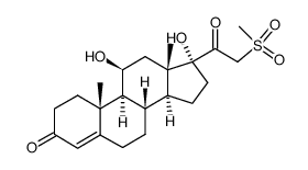 11β,17-Dihydroxy-3,20-dioxo-21-methylsulfonyl-pregnen-(4) Structure