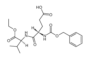 N-(N-benzyloxycarbonyl-L-α-glutamyl)-L-valine ethyl ester Structure