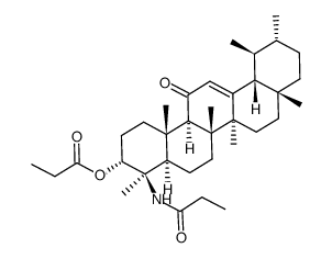 N-propyl-3-α-propionyloxy-4-amino-11-oxo-24-norurs-12-ene Structure