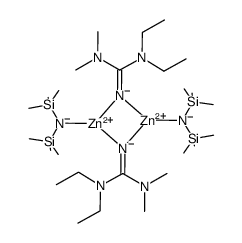 [zinc(μ-1,1-dimethyl-3,3-diethylguanidine)(N(SiMe3)2)]2 Structure