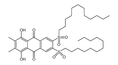 6,7-bis(dodecylsulfonyl)-2,3-dimethyl-1,4-dihydroxyanthraquinone结构式