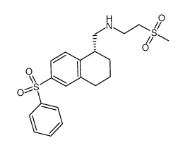 ((R)-6-benzenesulfonyl-1,2,3,4-tetrahydro-naphthalen-1-ylmethyl)-(2-methanesulfonyl-ethyl)-amine Structure