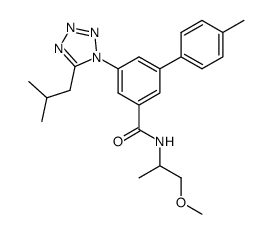 5-(5-isobutyltetrazol-1-yl)-4′-methylbiphenyl-3-carboxylic acid (2-methoxy-1-methylethyl)amide Structure