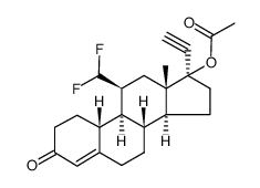 17α-ethynyl-11β-difluoromethyl-17β-hydroxyestr-4-en-3-one 17-acetate结构式