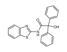 N-benzothiazol-2-yl-2-hydroxy-2,2-diphenyl-acetamide结构式