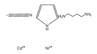 (1,4-diaminobutane)cadmium(II) tetracyanonickelate(II)-pyrrole (1/1)结构式