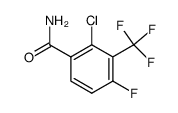 2-chloro-4-fluoro-3-(trifluoromethyl)benzamide结构式