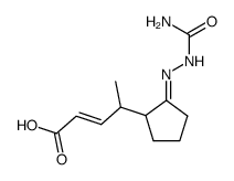 4-(2-semicarbazono-cyclopentyl)-pent-2t-enoic acid Structure
